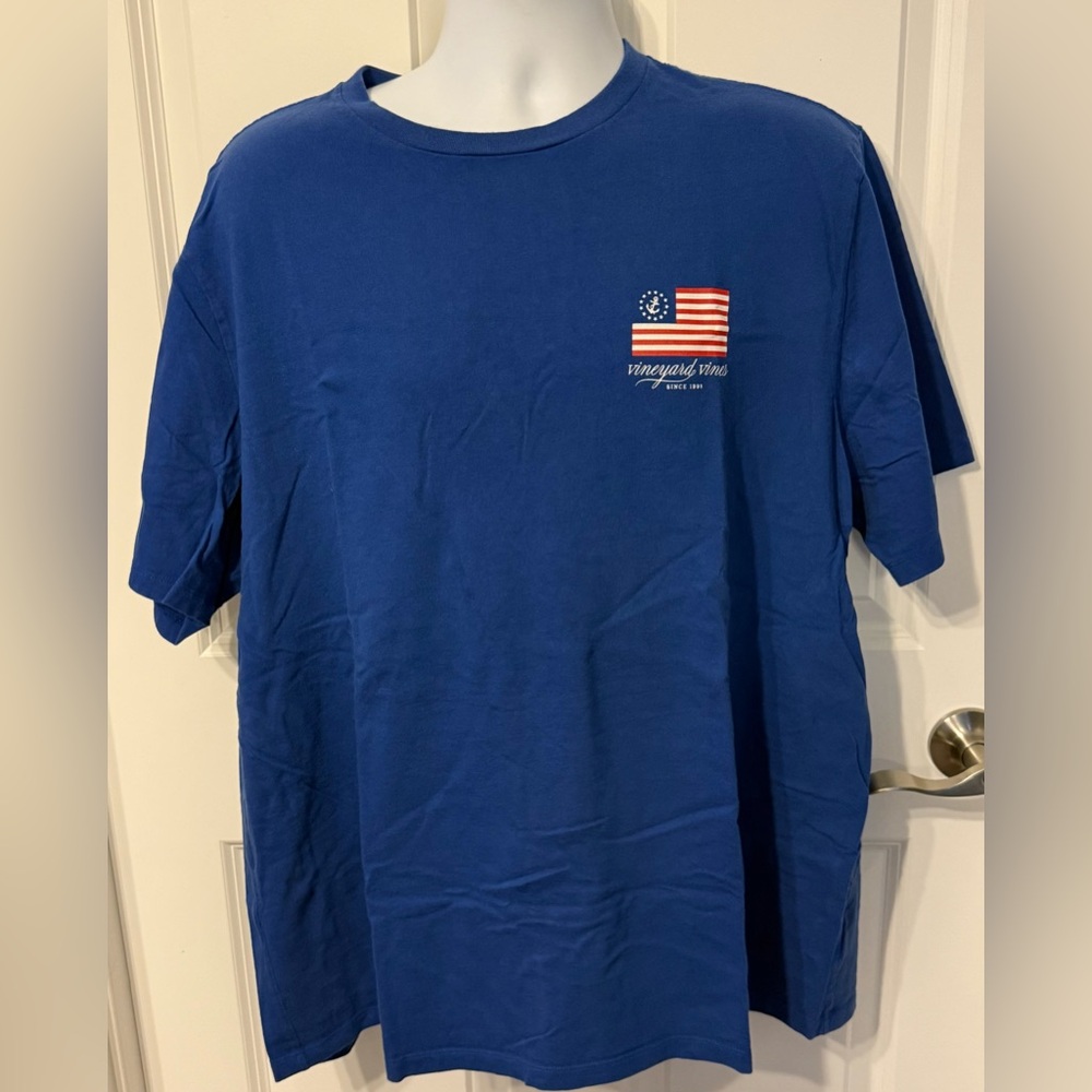 Vineyard Vines Blue American Flag T-Shirt